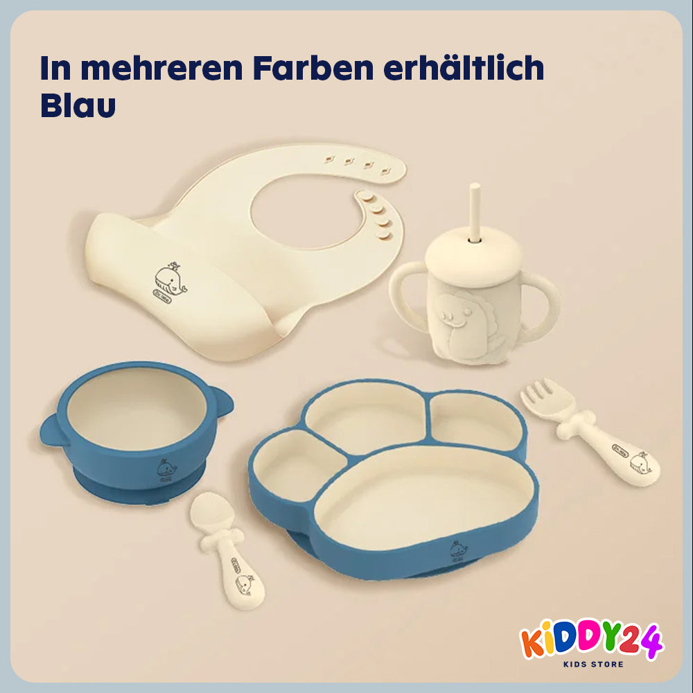 Komplettes Baby-Tischset – rutschfestes Silikon-Geschirr
