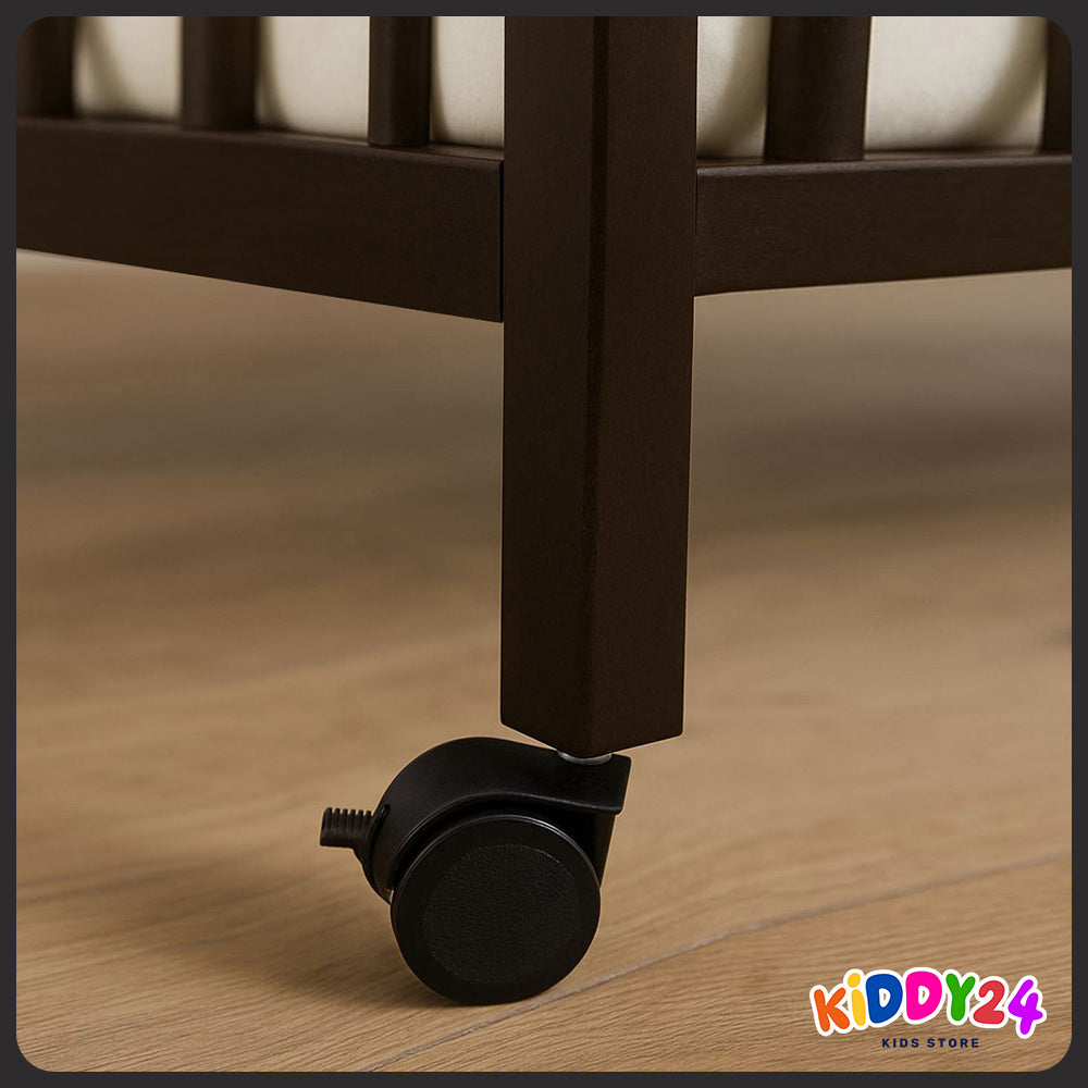 Babybettchenrolle 4er-Set Schwarz – Sicherer Halt & Eleganz fürs Kinderbett