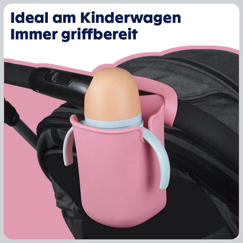 Silikon-Getränkehalter für Kinderwagen & Fahrrad – Flexibler Flaschen- & Handyhalter