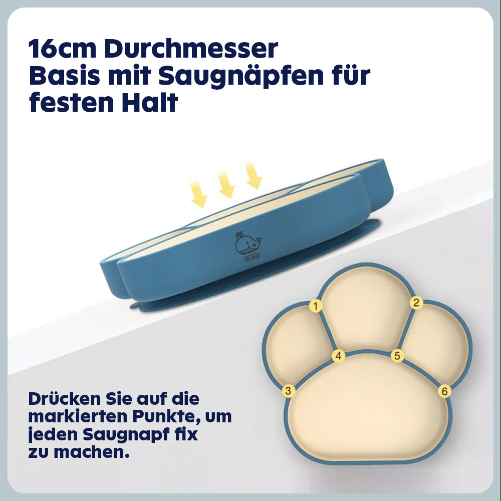 Komplettes Baby-Tischset – rutschfestes Silikon-Geschirr