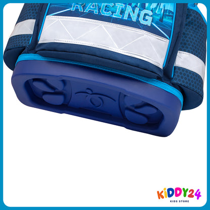 Ergonomisches Schulranzen-Set für Jungen – Racing Blue Neon, leicht & bequem