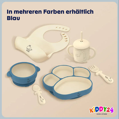Komplettes Baby-Tischset – rutschfestes Silikon-Geschirr