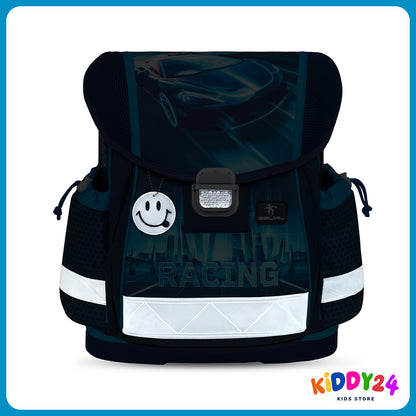 Ergonomisches Schulranzen-Set für Jungen – Racing Blue Neon, leicht & bequem