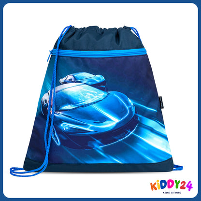Ergonomisches Schulranzen-Set für Jungen – Racing Blue Neon