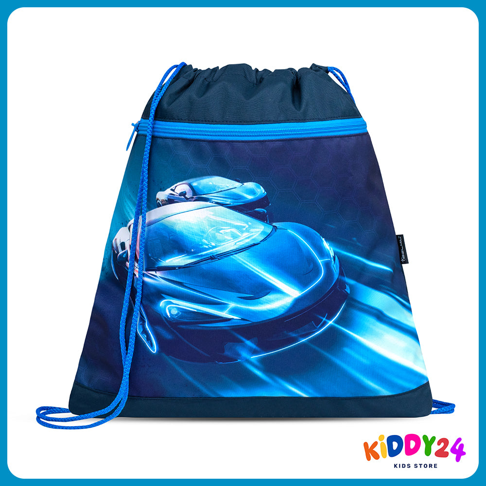 Ergonomisches Schulranzen-Set für Jungen – Racing Blue Neon, leicht & bequem