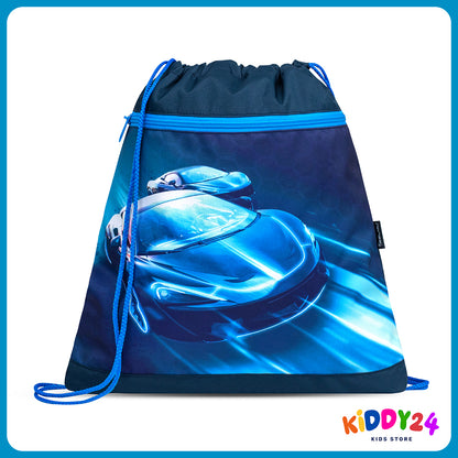 Ergonomisches Schulranzen-Set für Jungen – Racing Blue Neon, leicht & bequem