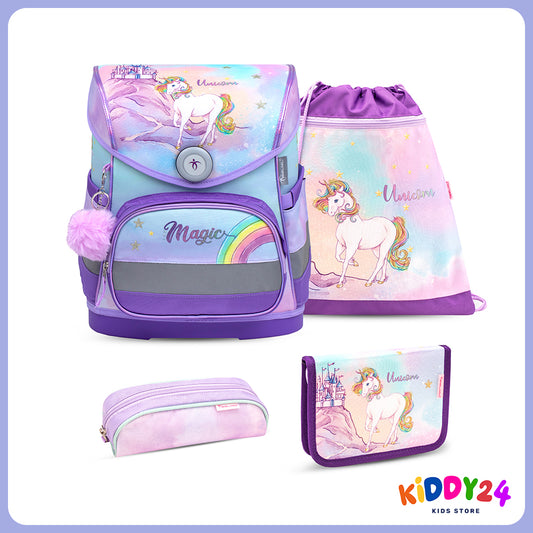 Ergonomisches Rainbow Unicorn Magic Schulset für kleine Prinzessinnen