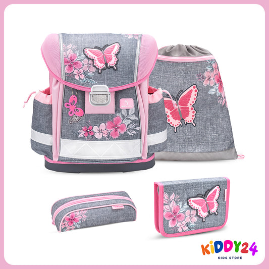 Ergonomisches Schulranzen-Set für Mädchen – Classy Elegant (4-teilig)