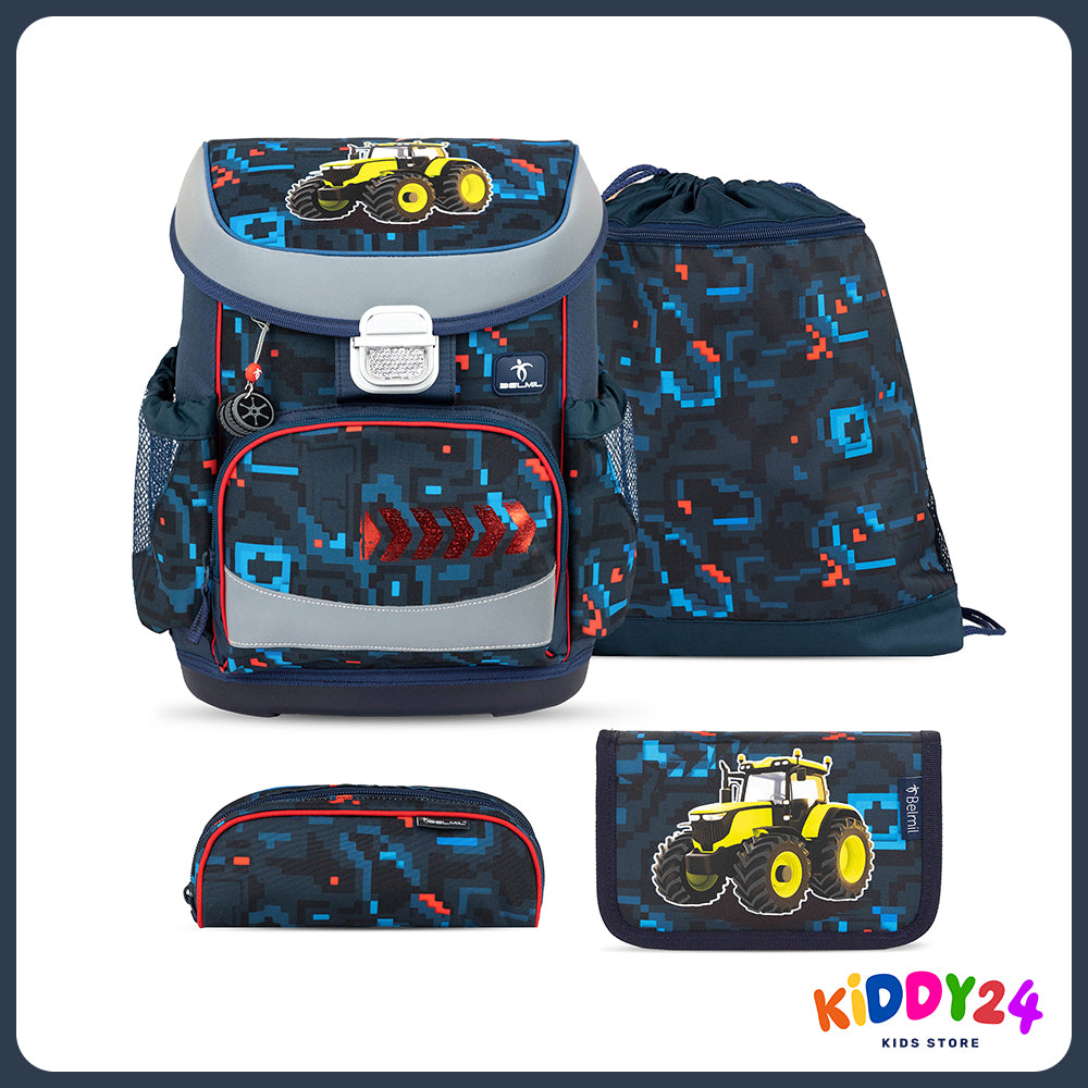 Ergonomisches Schulranzen-Set „PixelTrak“ – Leicht, bequem & perfekt für Jungen