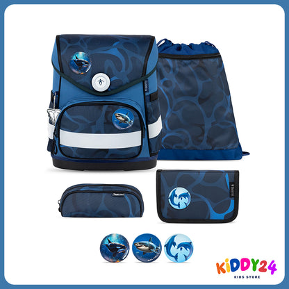 Ergonomisches Schulranzen-Set für Jungen – Compact Wave Storm