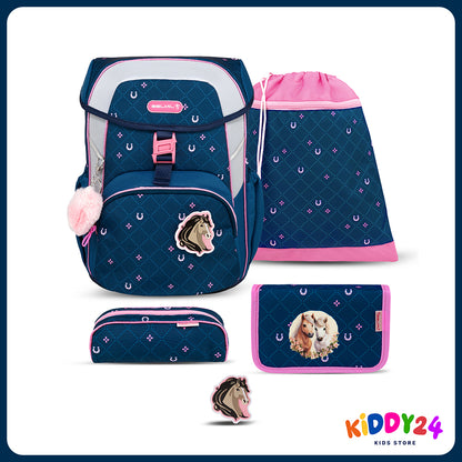 Ergonomisches Schulranzen-Set für Mädchen – Maxi Meet Your Horses (5-teilig)