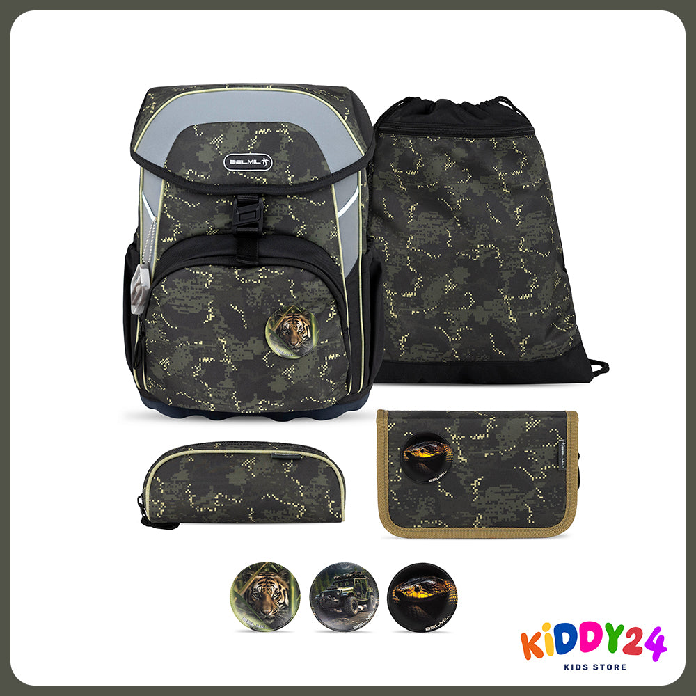 Ergonomisches Schulranzen-Set für Jungen – Maxi Night Hunter (5-teilig)