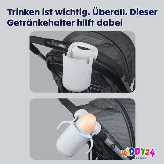 Silikon-Getränkehalter für Kinderwagen & Fahrrad – Flexibler Flaschen- & Handyhalter