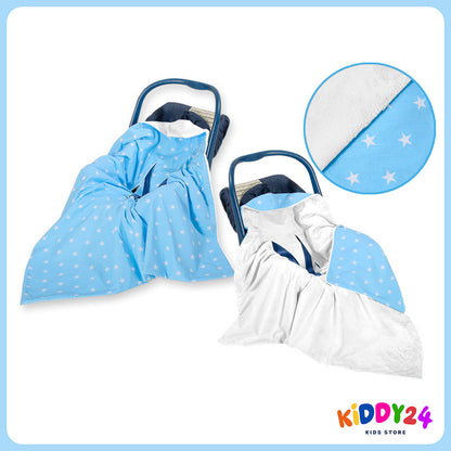 Sternchen Blue Wendedecke für Kindersitz – Weich, warm und praktisch