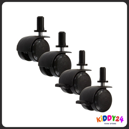 Babybettchenrolle 4er-Set Schwarz – Sicherer Halt & Eleganz fürs Kinderbett