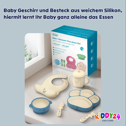 Komplettes Baby-Tischset – rutschfestes Silikon-Geschirr