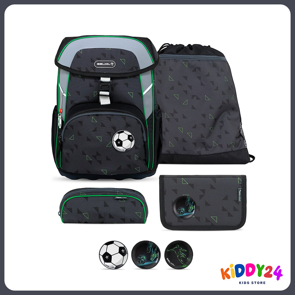 Ergonomisches Schulranzen-Set für Jungen – Maxi Striker X (5-teilig)