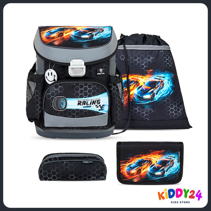 Ergonomisches Schulranzen-Set „Race It“ – Leicht, bequem & perfekt für Jungen
