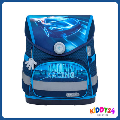 Ergonomisches Schulranzen-Set für Jungen – Racing Blue Neon