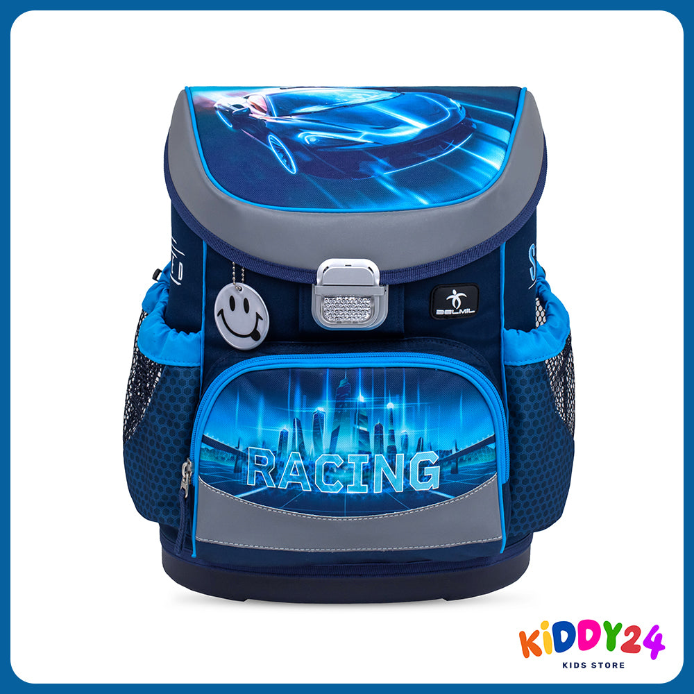 Ergonomisches Schulranzen-Set „Racing Blue Neon“ – leicht, bequem & perfekt für Jungen