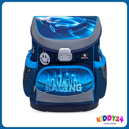 Ergonomisches Schulranzen-Set „Racing Blue Neon“ – leicht, bequem & perfekt für Jungen