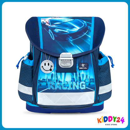 Ergonomisches Schulranzen-Set für Jungen – Racing Blue Neon, leicht & bequem
