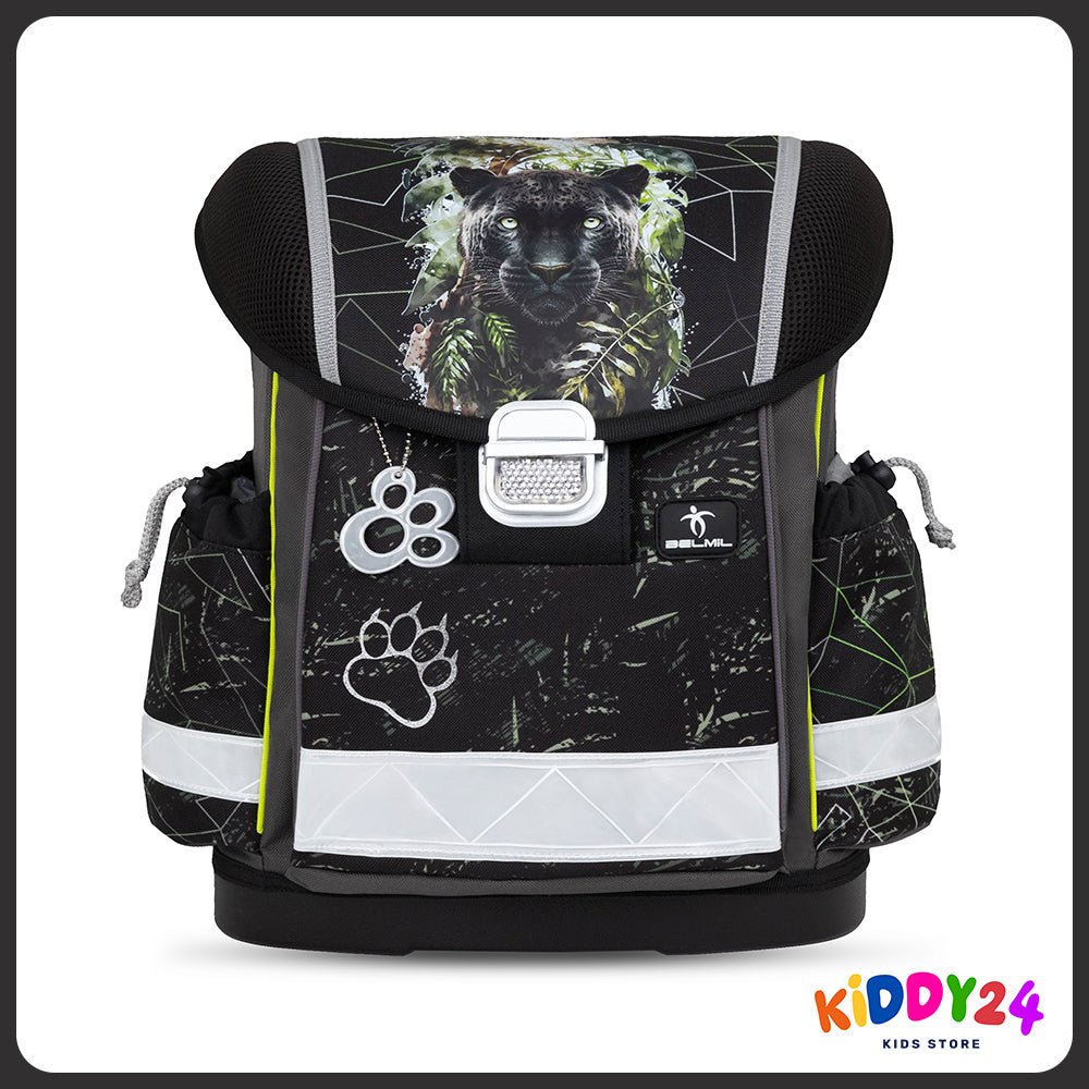 Ergonomisches Schulranzen-Set für Jungen – Classy Black Panther (4-teilig)