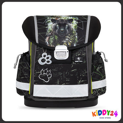 Ergonomisches Schulranzen-Set für Jungen – Classy Black Panther (4-teilig)