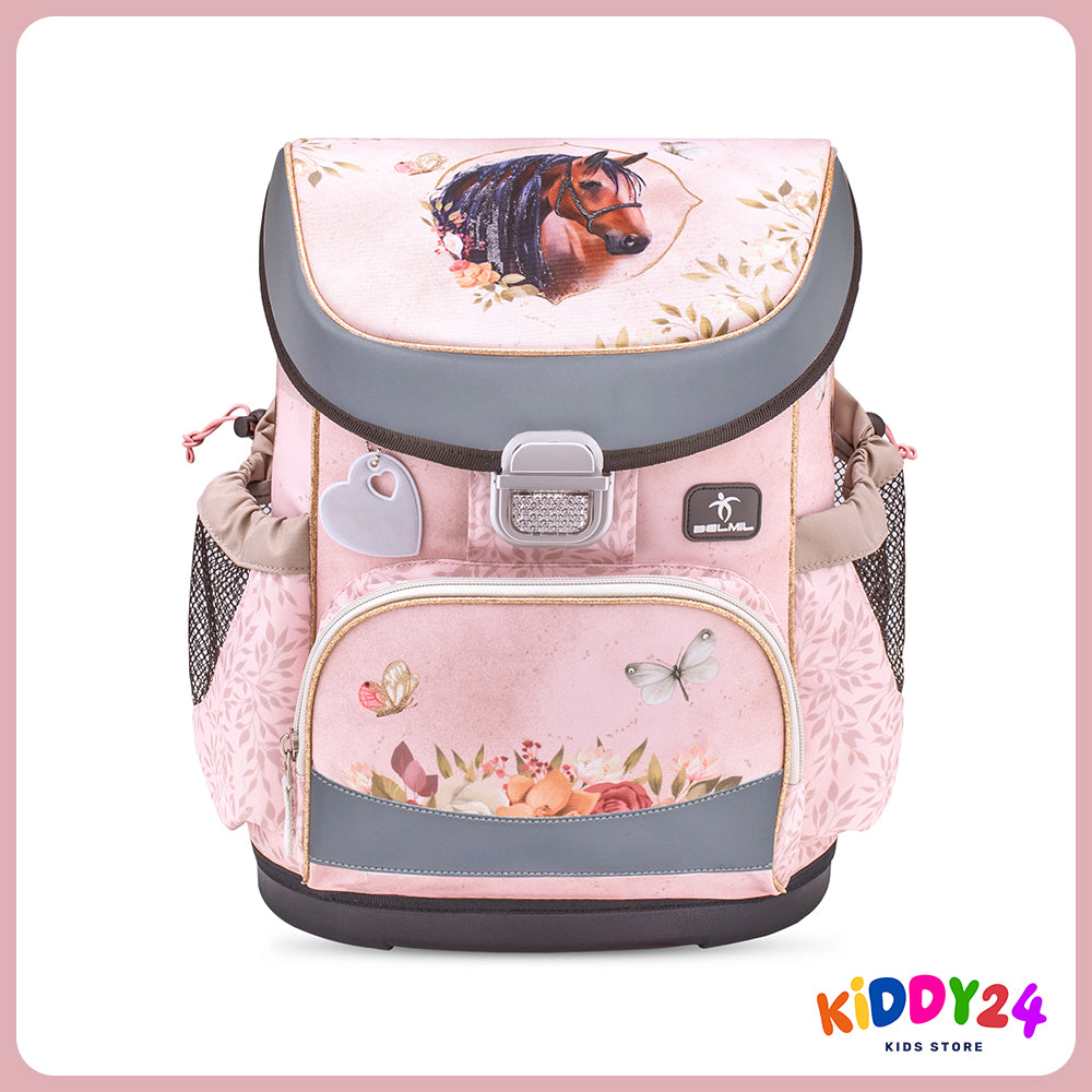 Schulranzen-Set „Horse Chestnut“ – ergonomisch, superleicht & perfekt für kleine Pferdefans