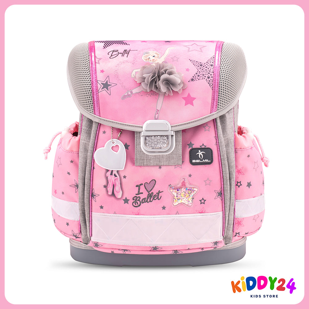 Ergonomisches Schulranzen-Set für Mädchen – Classy Ballet Light Pink (4-teilig)