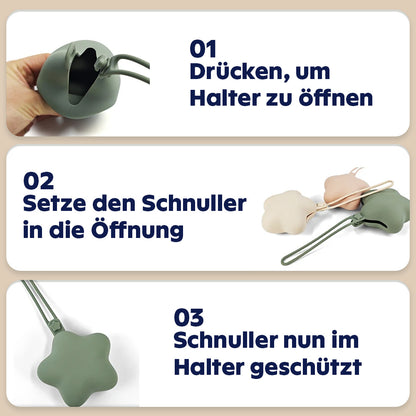Silikon-Schnullerbox für dein Baby – sauber & griffbereit unterwegs