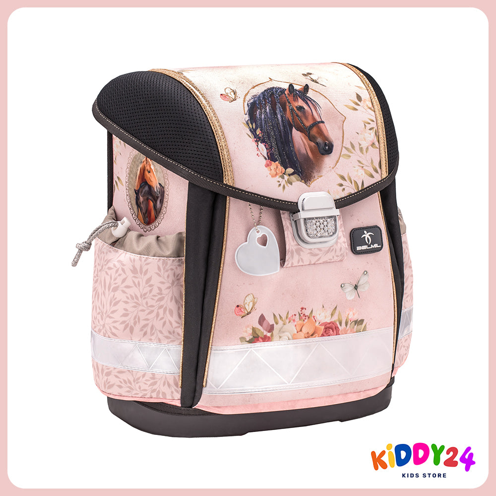 Ergonomisches Schulranzen-Set für Mädchen – Classy Horse Chestnut (4-teilig)