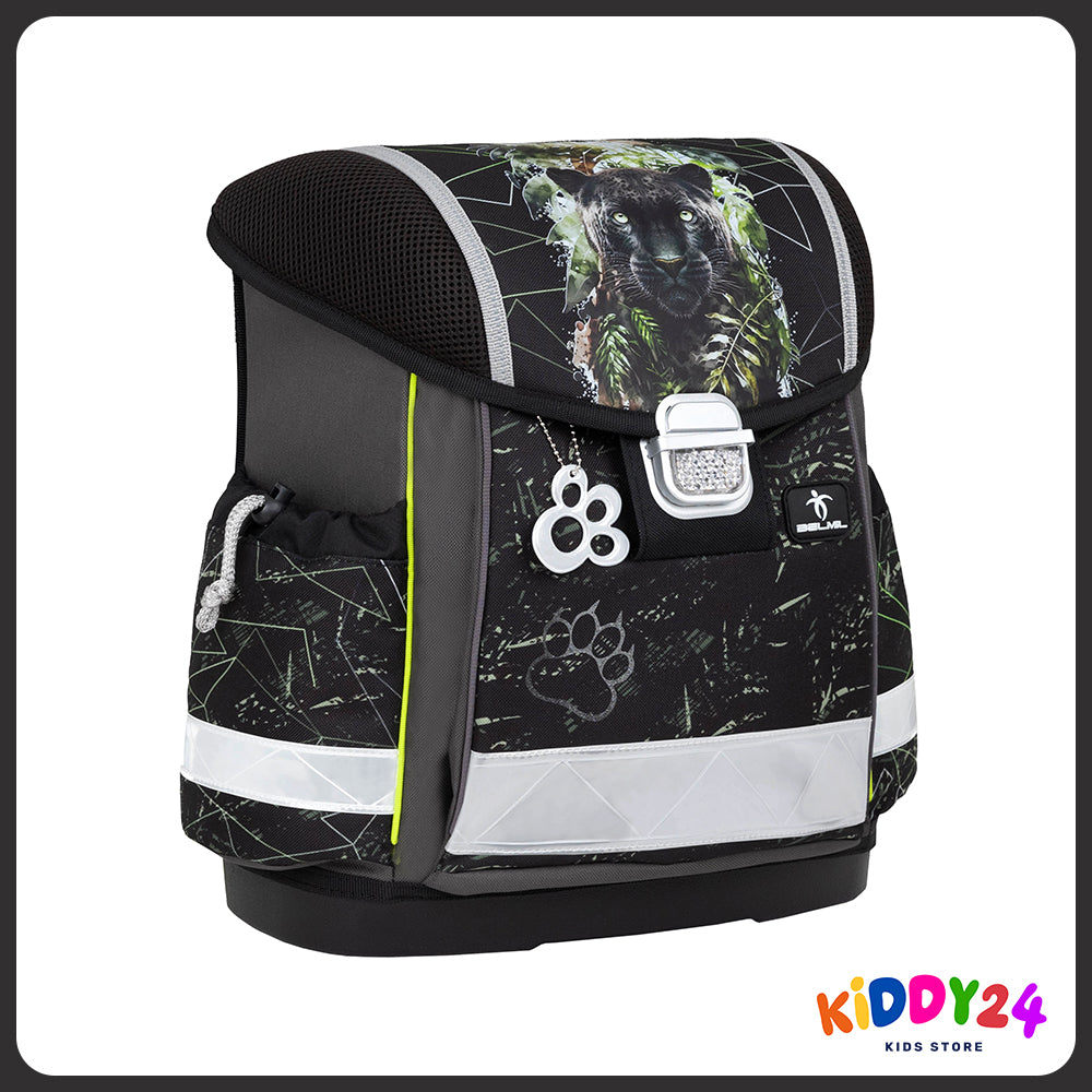 Ergonomisches Schulranzen-Set für Jungen – Classy Black Panther (4-teilig)