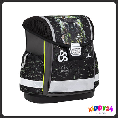 Ergonomisches Schulranzen-Set für Jungen – Classy Black Panther (4-teilig)