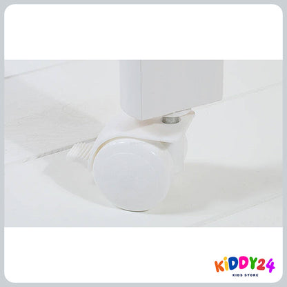 Babybettchenrolle 4er-Set Weiß – Sicherer Halt & Eleganz fürs Kinderbett
