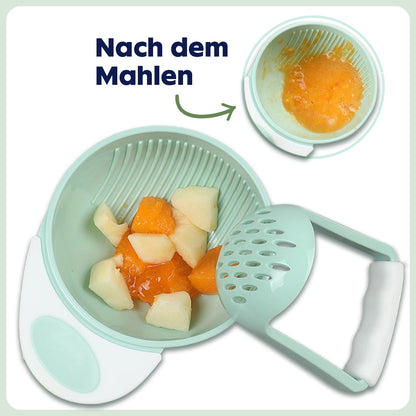 Baby Breischale mit Hand-Zerkleinerer – Frische Beikost einfach zubereiten