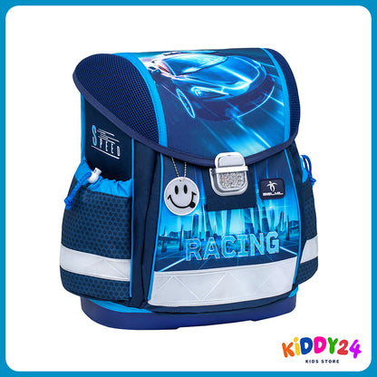 Ergonomisches Schulranzen-Set für Jungen – Racing Blue Neon, leicht & bequem