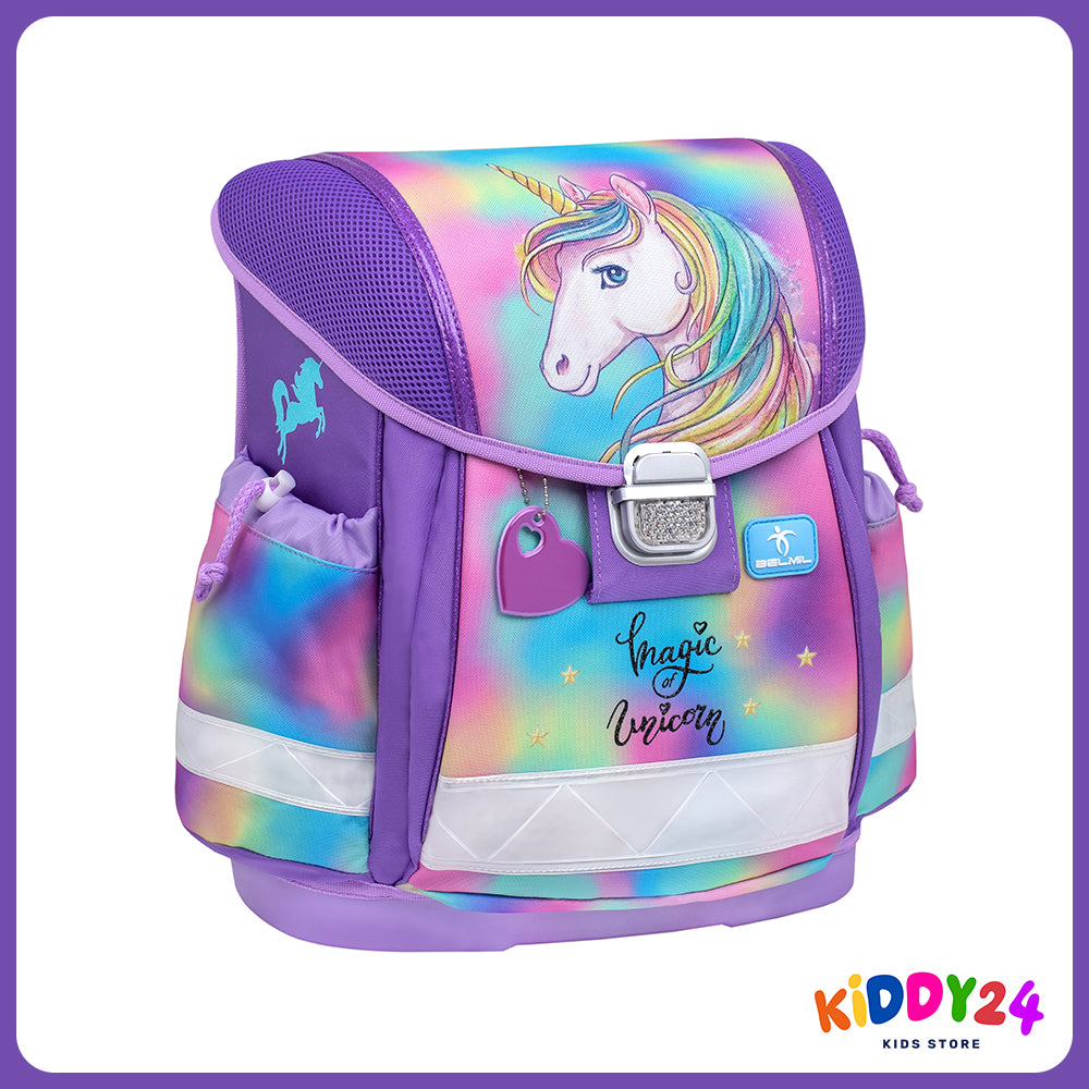 Ergonomisches Schulranzen-Set für Mädchen – Classy Rainbow Color (4-teilig)