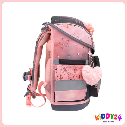 Ergonomisches Schulranzen-Set für Mädchen im eleganten Ballerina-Design – Black/Pink