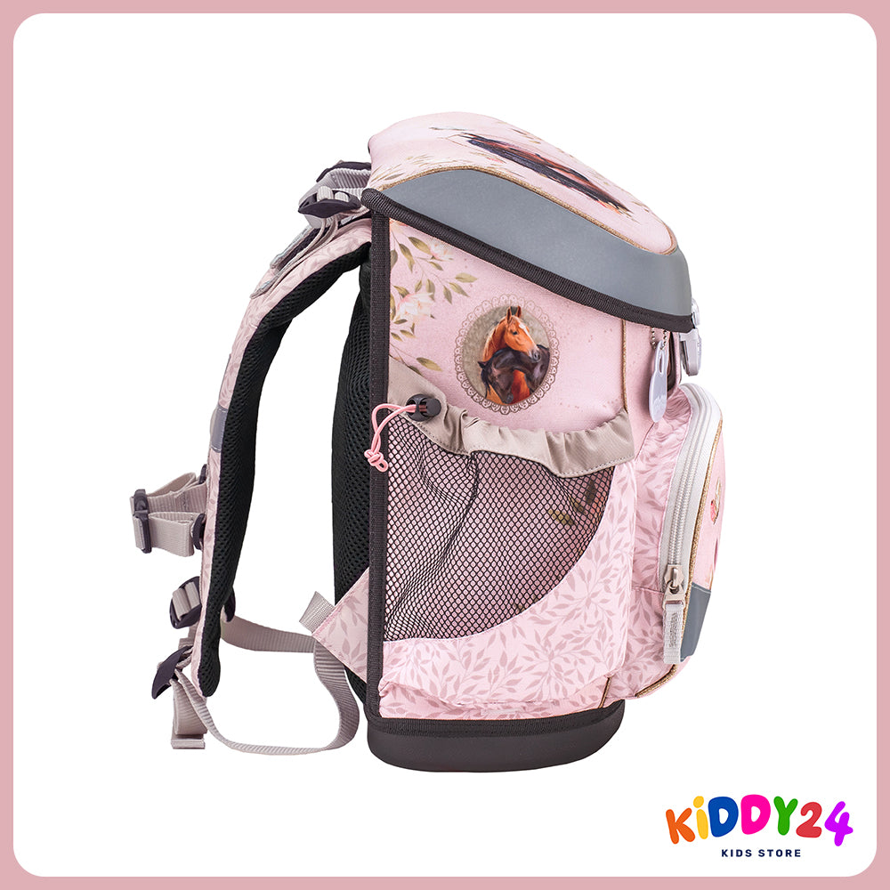 Schulranzen-Set „Horse Chestnut“ – ergonomisch, superleicht & perfekt für kleine Pferdefans