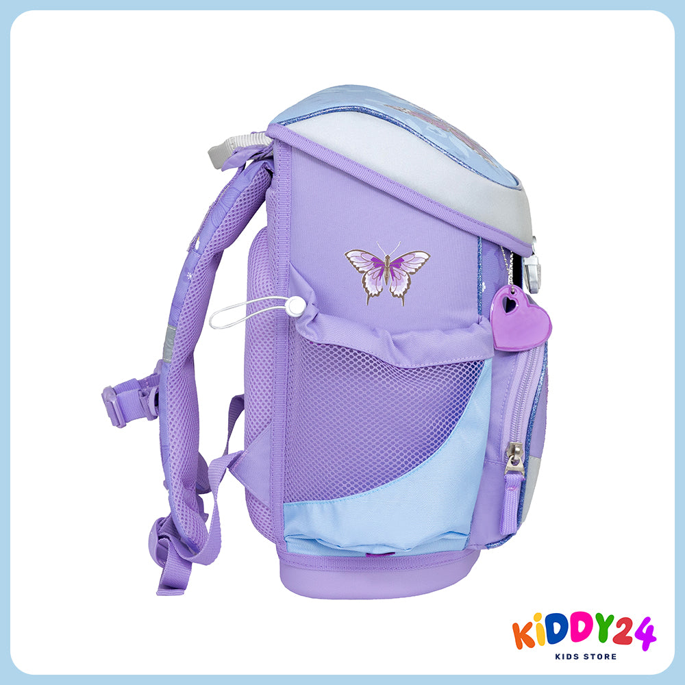 Ergonomisches Schulranzen-Set im „Purple Blue Butterfly“-Design – komfortables Set für Mädchen