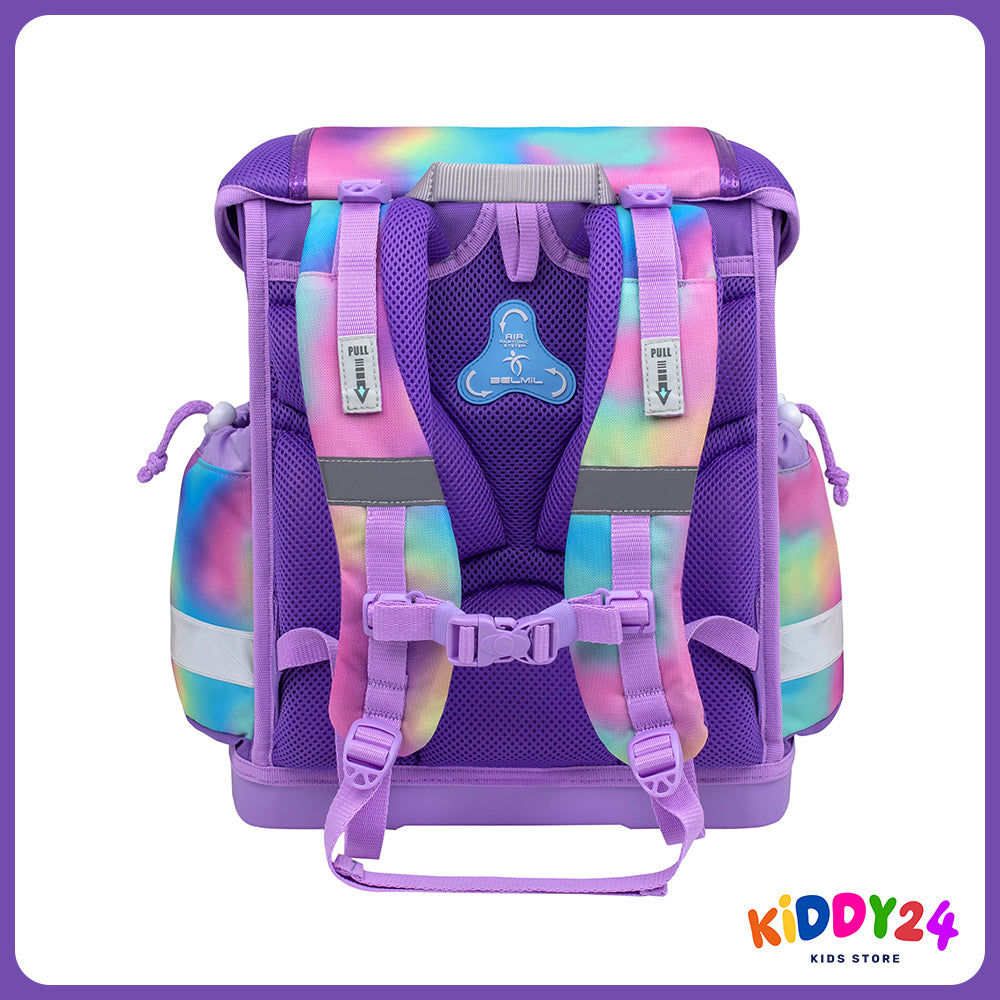 Ergonomisches Schulranzen-Set für Mädchen – Classy Rainbow Color (4-teilig)