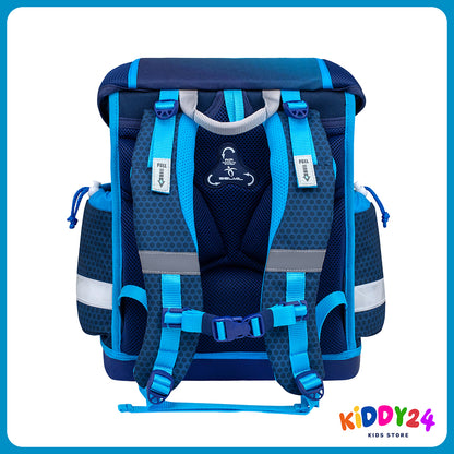 Ergonomisches Schulranzen-Set für Jungen – Racing Blue Neon, leicht & bequem