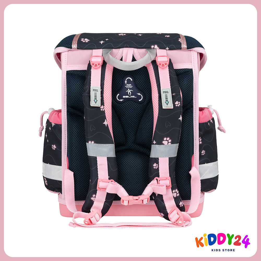 Ergonomisches Schulranzen-Set für Mädchen – Classy Cute Kitten (4-teilig)