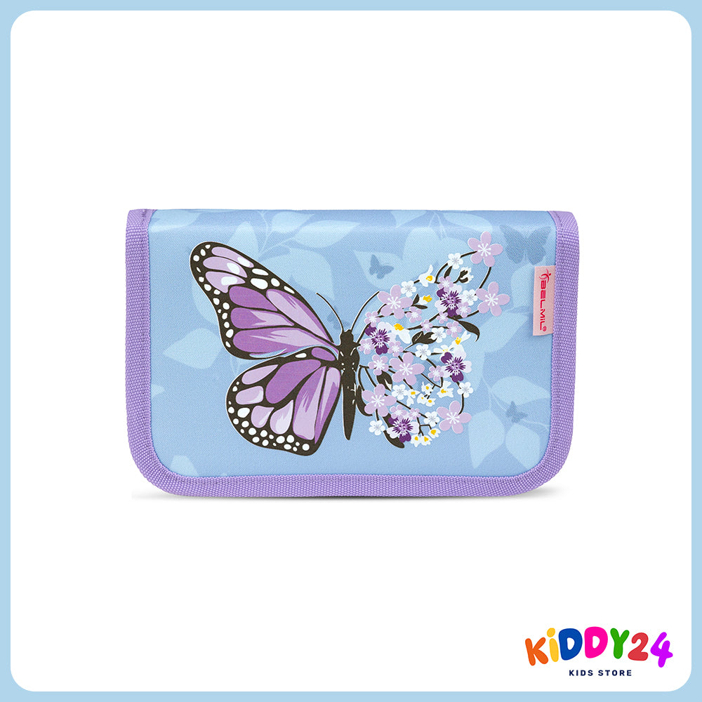 Ergonomisches Schulranzen-Set im „Purple Blue Butterfly“-Design – komfortables Set für Mädchen