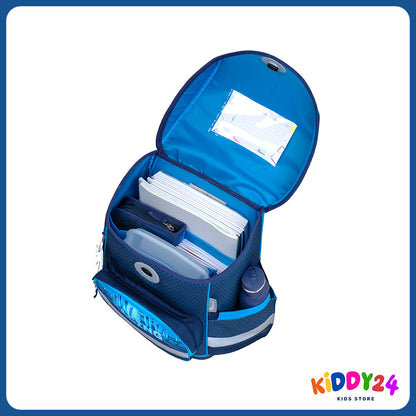 Ergonomisches Schulranzen-Set für Jungen – Racing Blue Neon