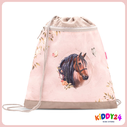 Ergonomisches Schulranzen-Set für Mädchen – Classy Horse Chestnut (4-teilig)