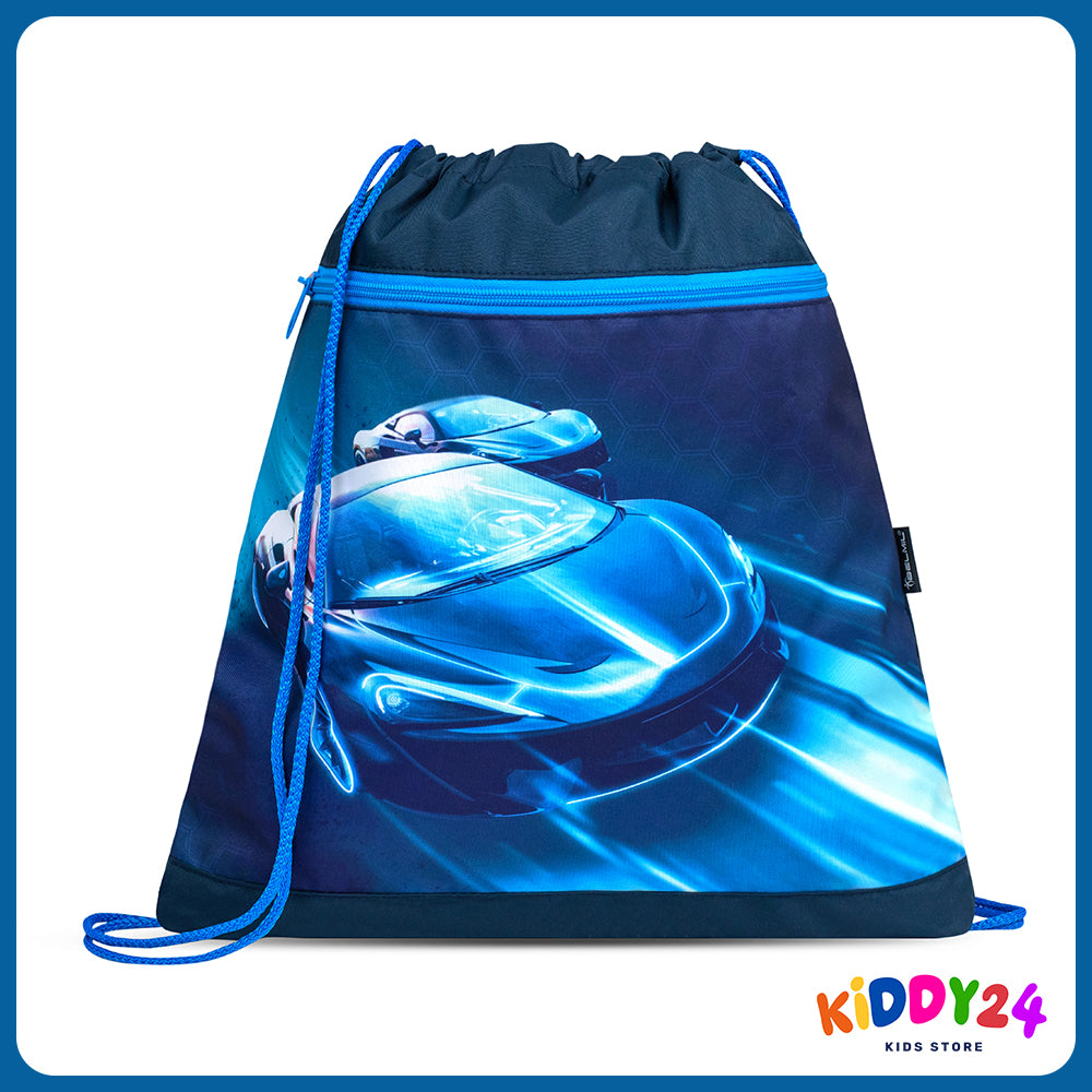 Ergonomisches Schulranzen-Set „Racing Blue Neon“ – leicht, bequem & perfekt für Jungen