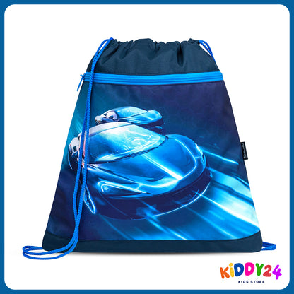 Ergonomisches Schulranzen-Set „Racing Blue Neon“ – leicht, bequem & perfekt für Jungen