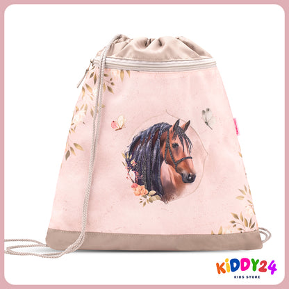 Schulranzen-Set „Horse Chestnut“ – ergonomisch, superleicht & perfekt für kleine Pferdefans